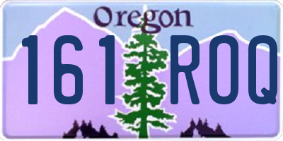 OR license plate 161ROQ