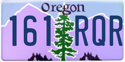 OR license plate 161RQR