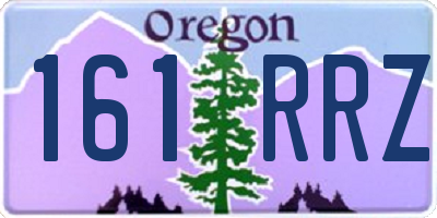 OR license plate 161RRZ