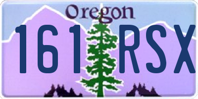 OR license plate 161RSX