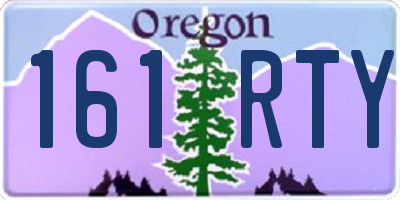 OR license plate 161RTY