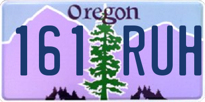 OR license plate 161RUH