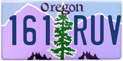 OR license plate 161RUV