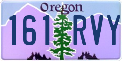 OR license plate 161RVY