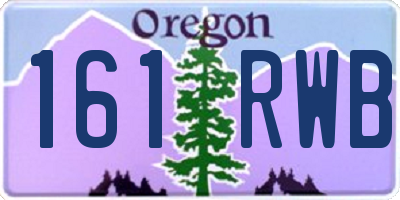 OR license plate 161RWB