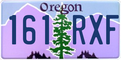 OR license plate 161RXF