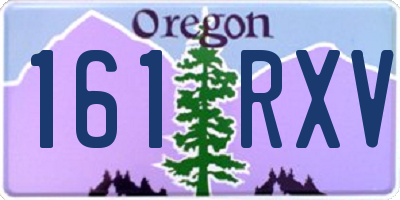 OR license plate 161RXV