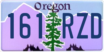 OR license plate 161RZD