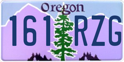 OR license plate 161RZG