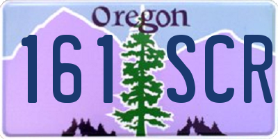 OR license plate 161SCR
