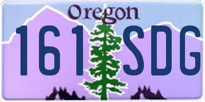 OR license plate 161SDG
