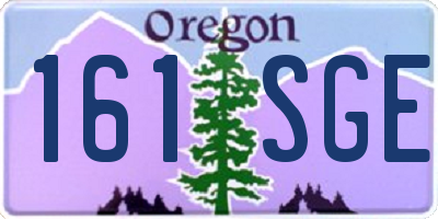 OR license plate 161SGE