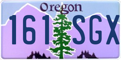 OR license plate 161SGX