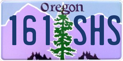 OR license plate 161SHS