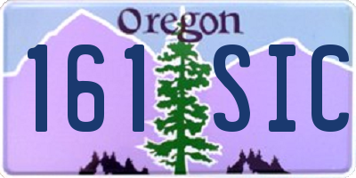 OR license plate 161SIC