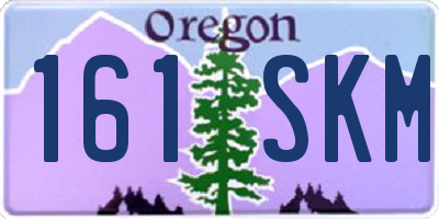 OR license plate 161SKM