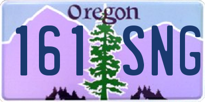 OR license plate 161SNG