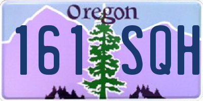 OR license plate 161SQH