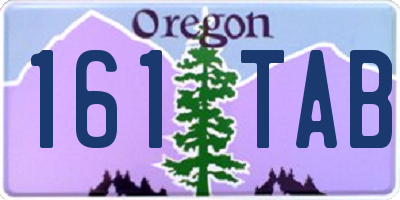 OR license plate 161TAB