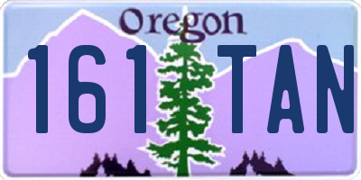 OR license plate 161TAN