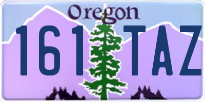 OR license plate 161TAZ