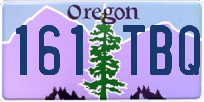OR license plate 161TBQ