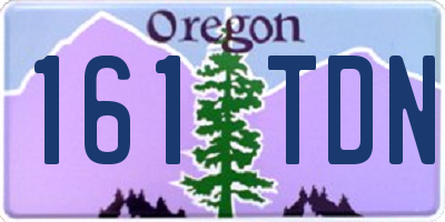 OR license plate 161TDN