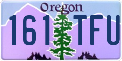 OR license plate 161TFU