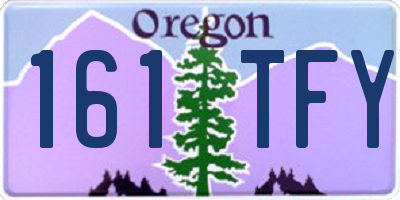 OR license plate 161TFY