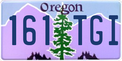 OR license plate 161TGI