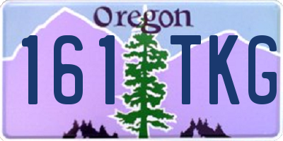 OR license plate 161TKG