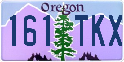 OR license plate 161TKX