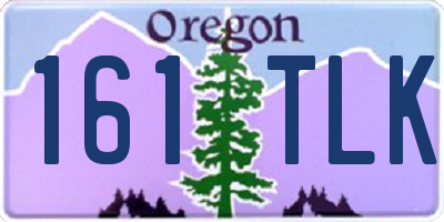 OR license plate 161TLK