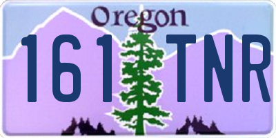 OR license plate 161TNR