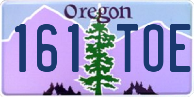 OR license plate 161TOE