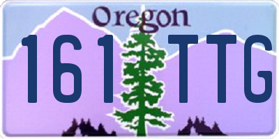 OR license plate 161TTG