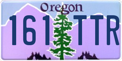 OR license plate 161TTR