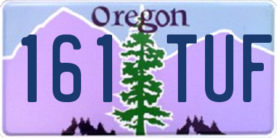 OR license plate 161TUF