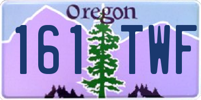 OR license plate 161TWF
