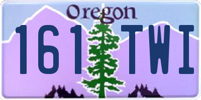 OR license plate 161TWI