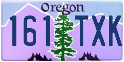 OR license plate 161TXK