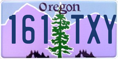 OR license plate 161TXY