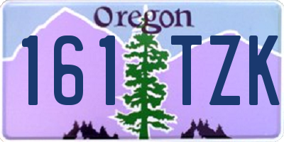 OR license plate 161TZK