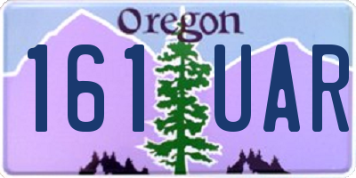 OR license plate 161UAR