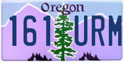 OR license plate 161URM