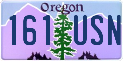OR license plate 161USN