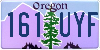 OR license plate 161UYF