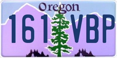 OR license plate 161VBP