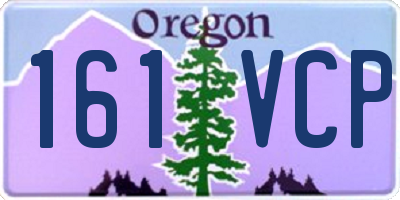 OR license plate 161VCP