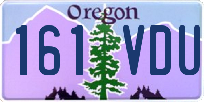 OR license plate 161VDU